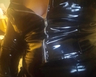 Tight short PVC jacket with shiny PVC leggings 