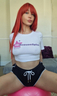 Ball buster redhead gym bunny 