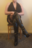 Pvc boots, hold ups 