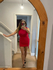 Sexy in heels and red dress xxx