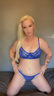 milf in sexy blue lingerie