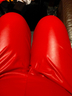 New red leather catsuit my client bought me