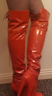 pvc red thigh high boots