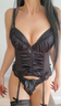 Silk corset and matching underwear lapdance